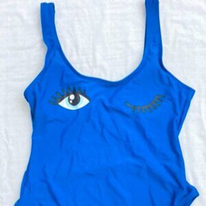No Boundaries Wink One Piece Swimsuit - Size M (7-9), Blue Earth